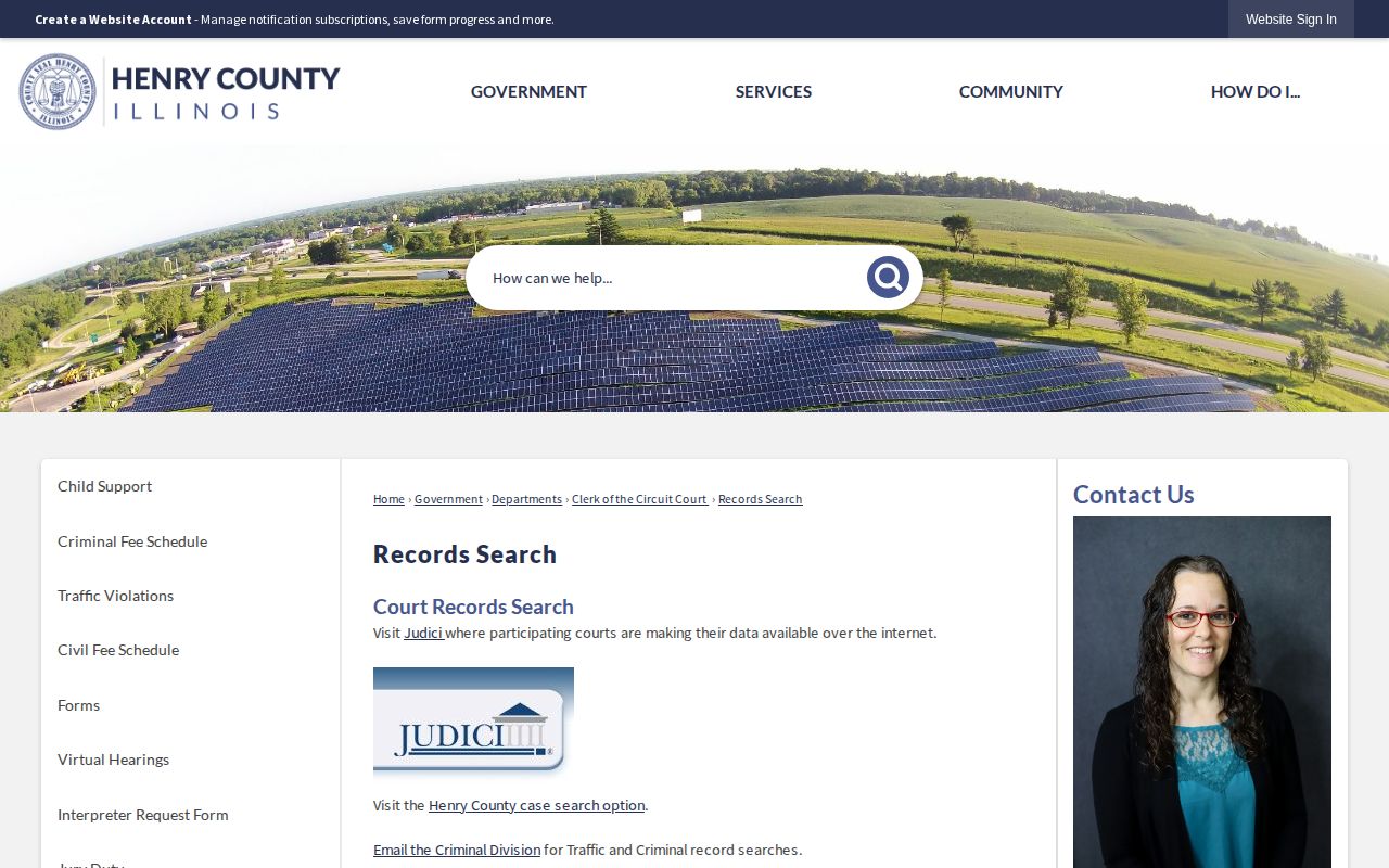 Henry County court records and Judici search route after a booking